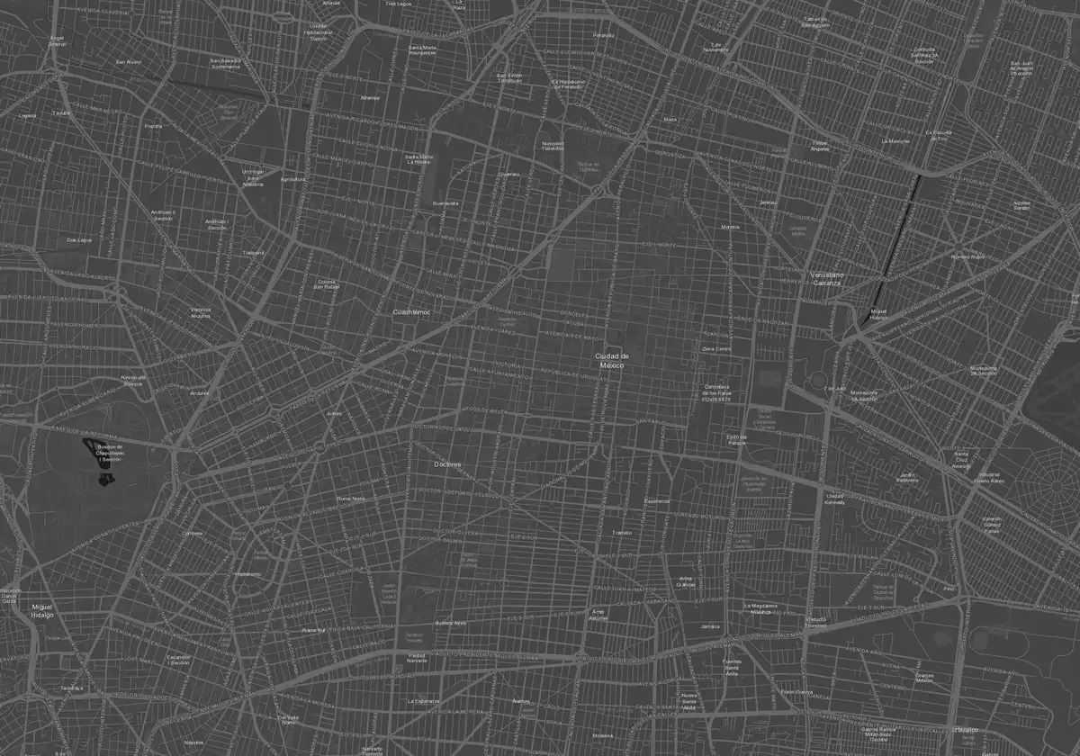 Mapa da Cidade do México