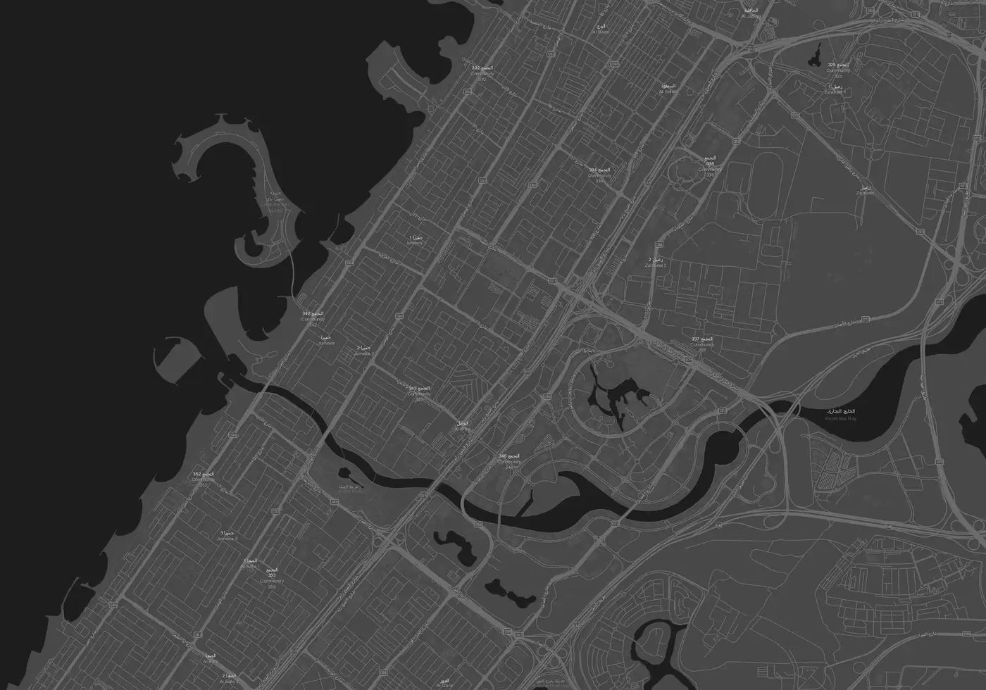 Mapa de Dubai